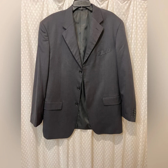 Milano Moda 100% Wool Men's Suit Jacket 42L - Picture 2 of 10